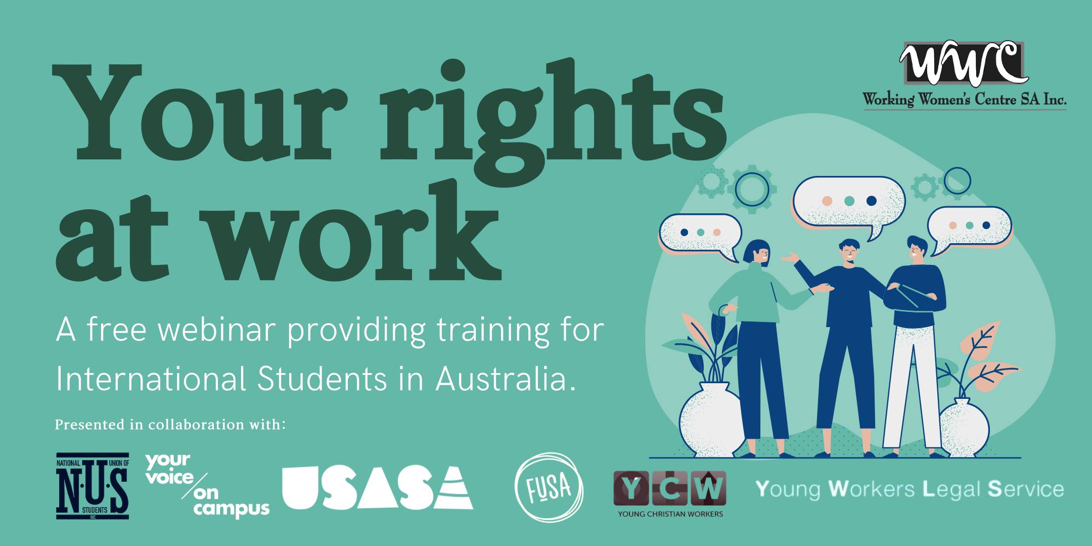 Your Rights at Work – Free webinar training for International Students in Australia
