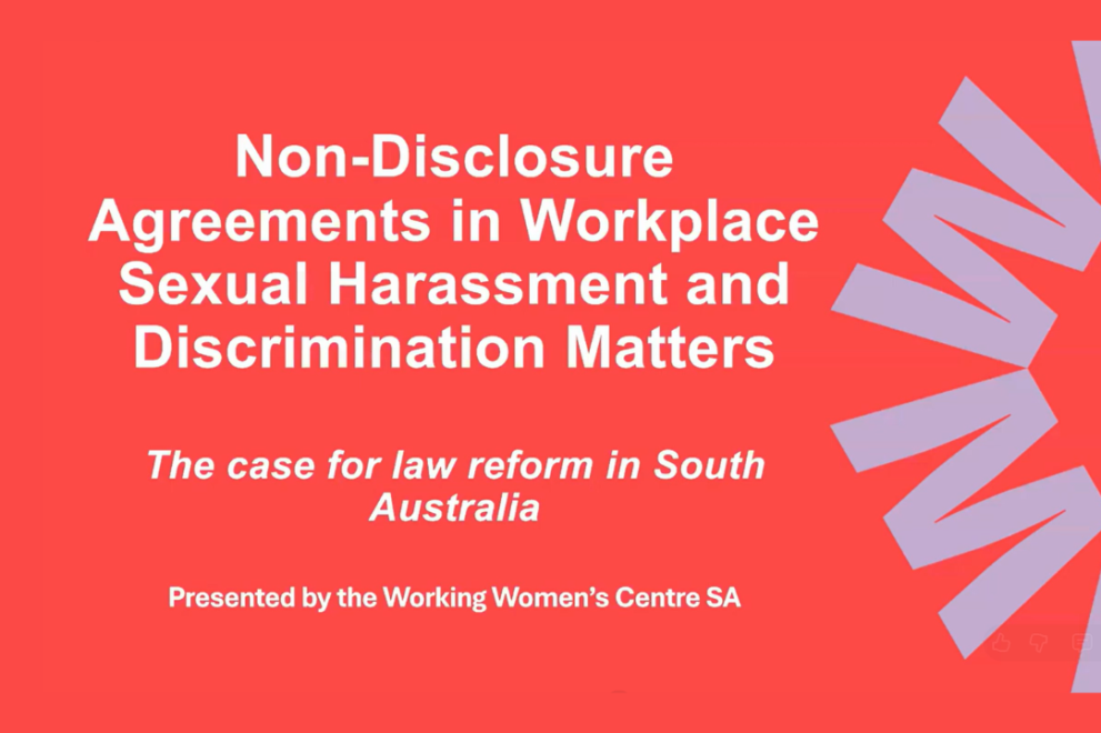 Title slide with a red background displaying the text 